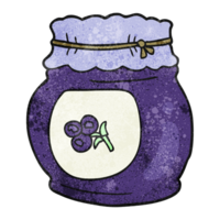 hand textured cartoon blueberry jam png