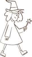 dibujo al carboncillo de brujas png