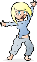 cartoon frightened woman png