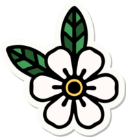 adesivo de tatuagem em estilo tradicional de uma flor png