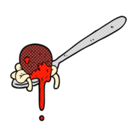 hand drawn cartoon meatball and spaghetti png