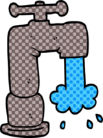 Cartoon-Doodle laufenden Wasserhahn png