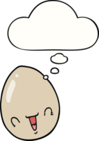 cartoon egg with thought bubble png