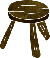 cartoon wooden stool png