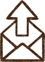 e-mail symbool houtskool tekening png