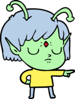 cartoon alien girl png