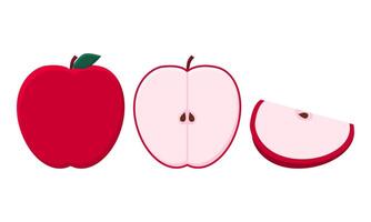 sano rojo manzana ilustración vector