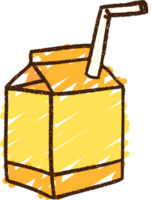 dessin à la craie de jus d'orange png