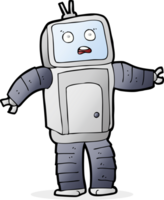 robot drôle de dessin animé png