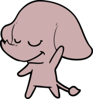 elefante sonriente de dibujos animados png