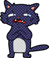 worried cartoon cat png