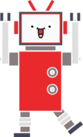 plano color retro dibujos animados de un contento robot png