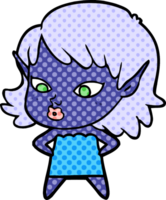 bella ragazza elfo cartone animato png