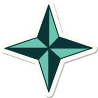 sticker of tattoo in traditional style of a star symbol png