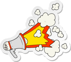 sticker of a cartoon loudhailer png