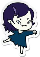 adesivo di una ragazza vampira amichevole dei cartoni animati png