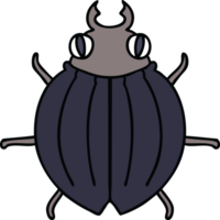 hand drawn quirky cartoon beetle png