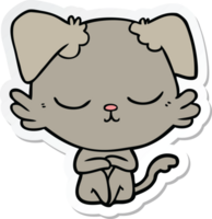 sticker of a cute cartoon dog png