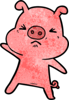 dessin animé cochon en colère png