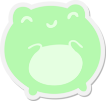 cute cartoon frog sticker png