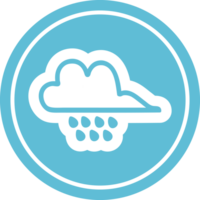 rain cloud circular icon symbol png