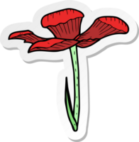 sticker of a cartoon flower png