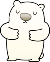 gradiente sombreado peculiar desenho animado polar Urso png