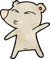 cartoon whistling bear png