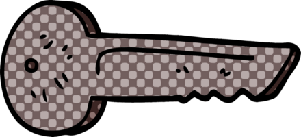 cartoon doodle metal key png