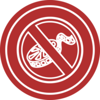 No rodaje circular icono símbolo png