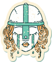 grunge sticker of a crying human fighter png