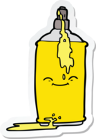 sticker of a cartoon spray paint can png