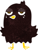 oiseau ennuyé de dessin animé png