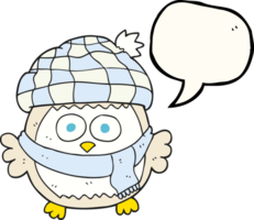 hand drawn speech bubble cartoon cute little owl png