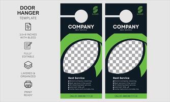 door hanger design template vector