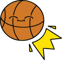 cute cartoon of a basketball png