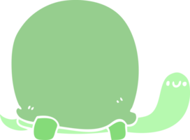 tortue de dessin animé mignon style plat couleur png