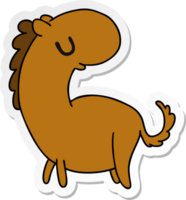 sticker cartoon illustration kawaii of a cute horse png