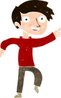 cartoon happy boy pointing png