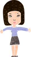 cartoon vrouw geven thumbs up symbool png