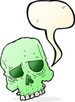 cartoon spooky skull with speech bubble png