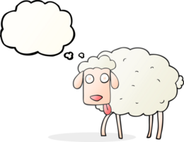 hand drawn thought bubble cartoon sheep png