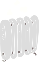 platt Färg illustration av radiator png