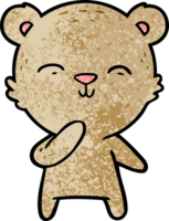 urso de desenho animado feliz png