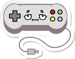 sticker of a cute cartoon game controller png