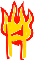cartoon flaming letter png