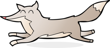 Cartoon laufender Wolf png