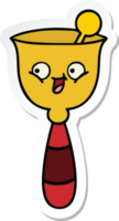 sticker van een schattige cartoon schoolbel png