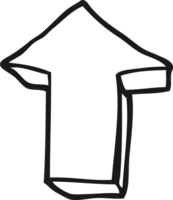 hand drawn black and white cartoon arrow png