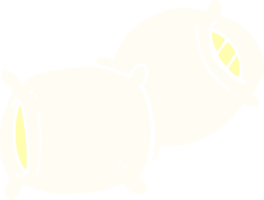 oreiller de griffonnage de dessin animé png